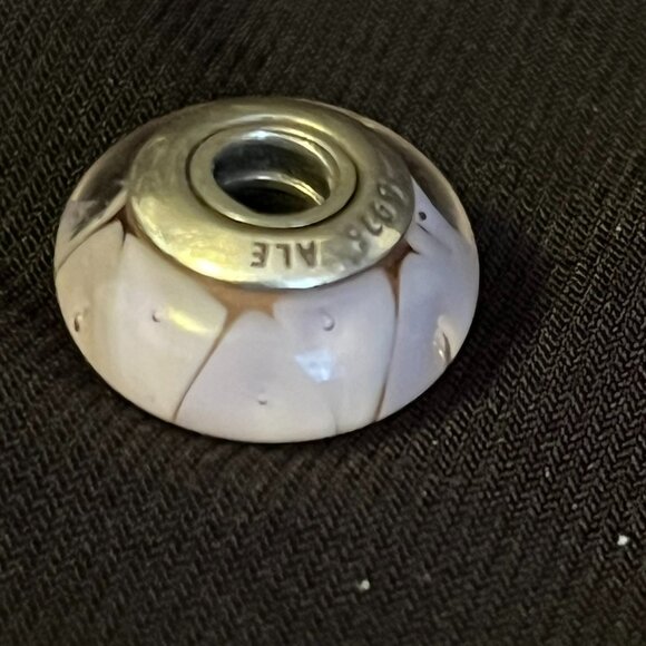 Pandora Murano Pink Looking Glass Charm – Sterling Silver Core – Retired - Picture 4 of 6